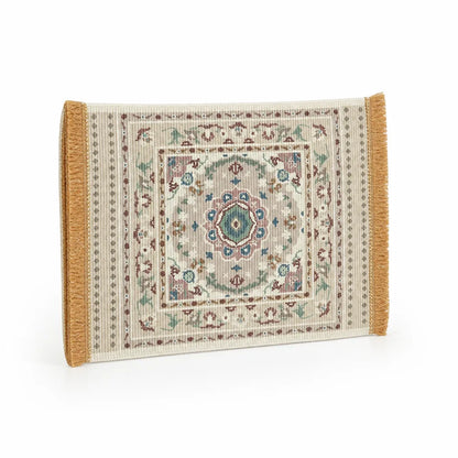 Placemat Woven Cotton Yarn Fringes & Reinforced Hem