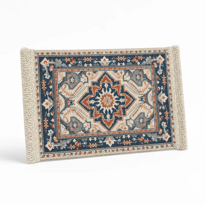 Placemat Woven Cotton Yarn Fringes & Reinforced Hem