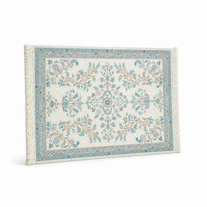 Placemat Woven Cotton Yarn Fringes & Reinforced Hem