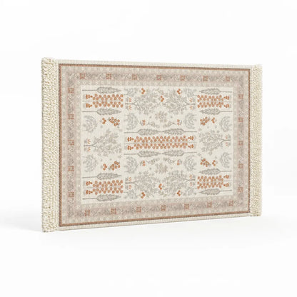 Placemat Woven Cotton Yarn Fringes & Reinforced Hem