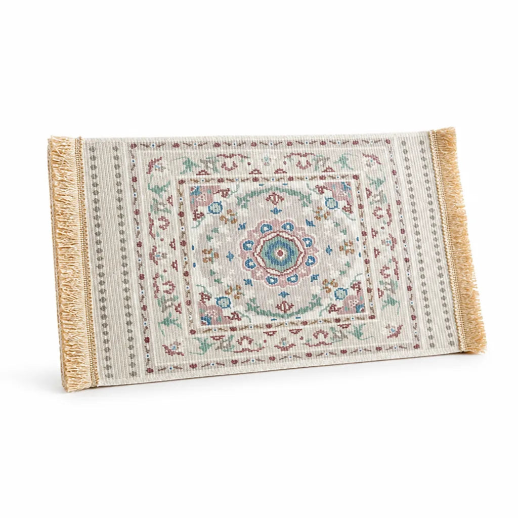 Placemat Woven Cotton Yarn Fringes & Reinforced Hem
