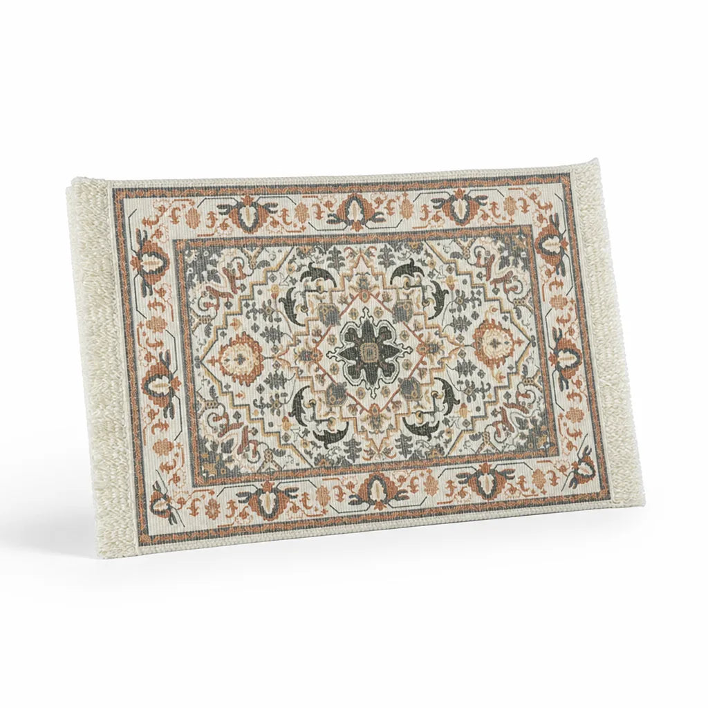 Placemat Woven Cotton Yarn Fringes & Reinforced Hem