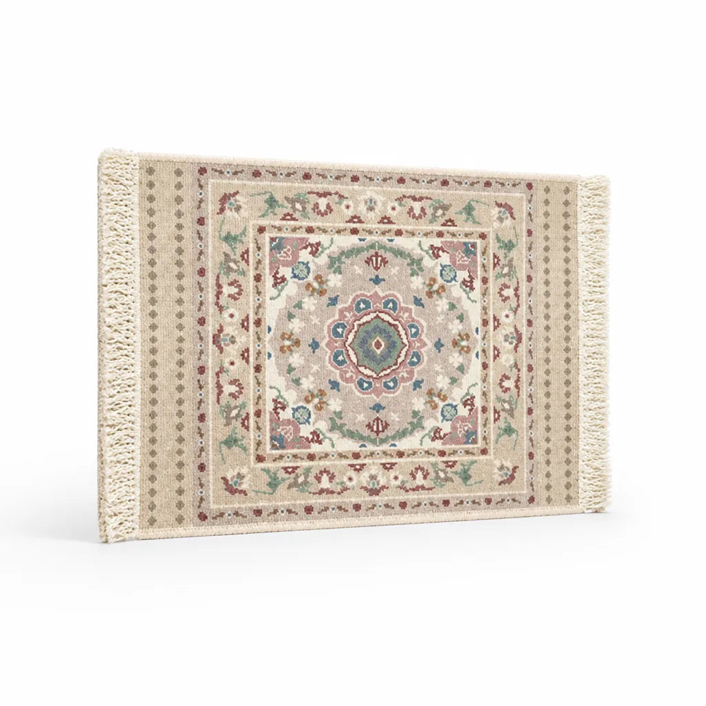 Placemat Woven Cotton Yarn Fringes & Reinforced Hem