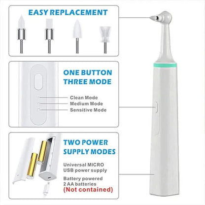 Plaque Remover Rechargeable LED Indicator 4 Heads