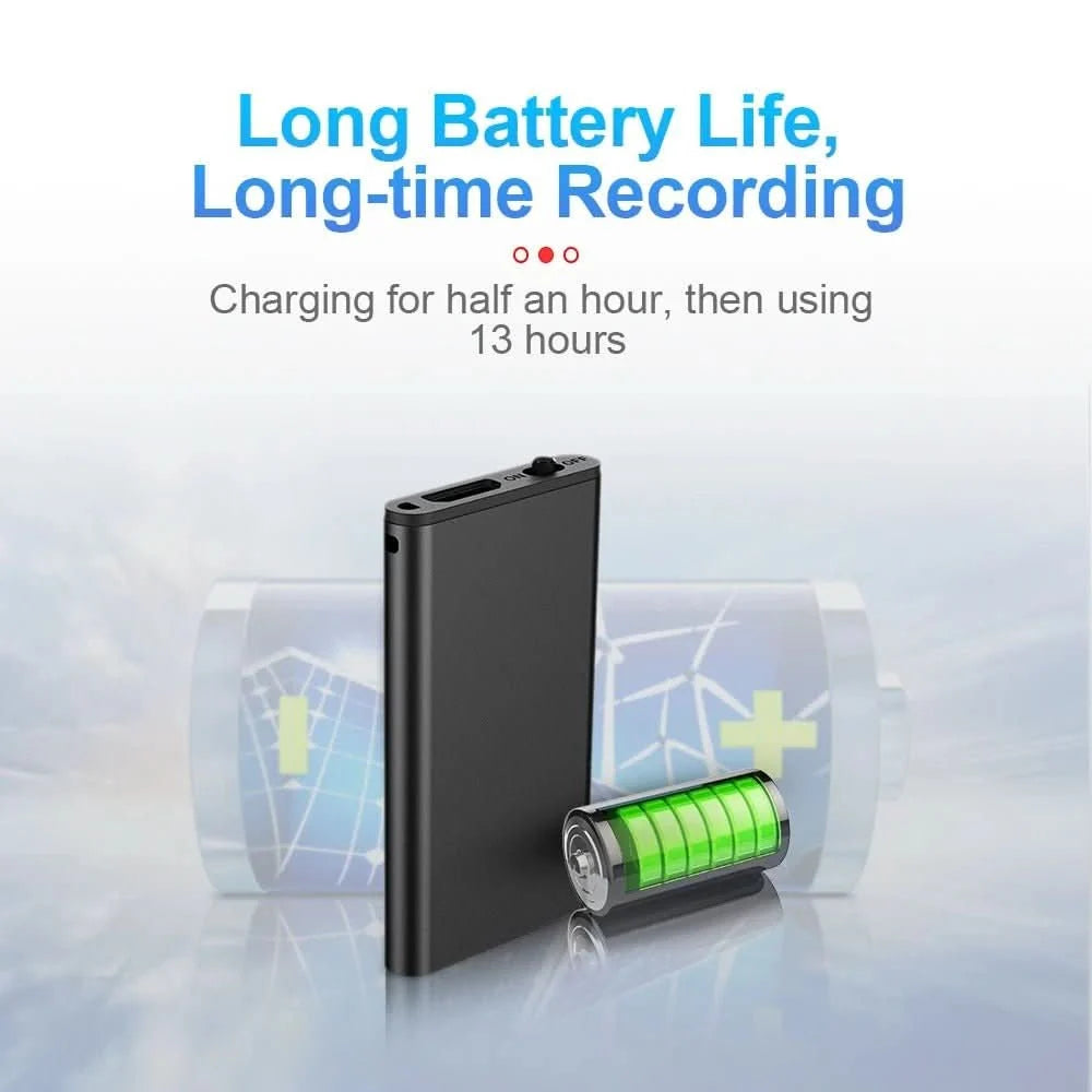 Pocket Voice Recorder Voice-Activated 50 Hours USB-C & OTG