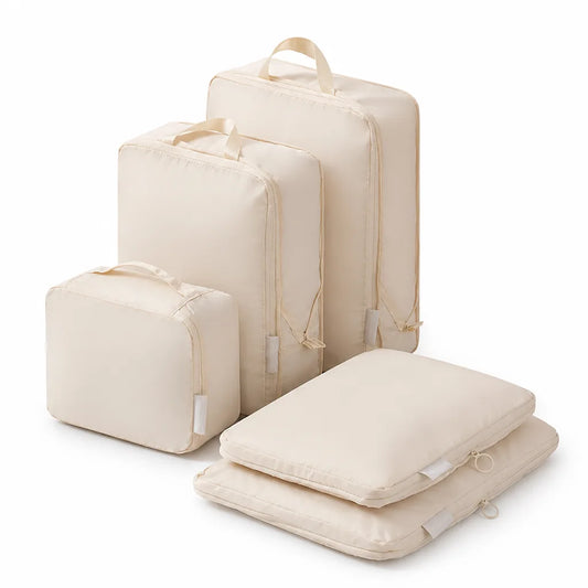 Polyester Travel Organizer Compression Packing Bags (6-Piece Set)