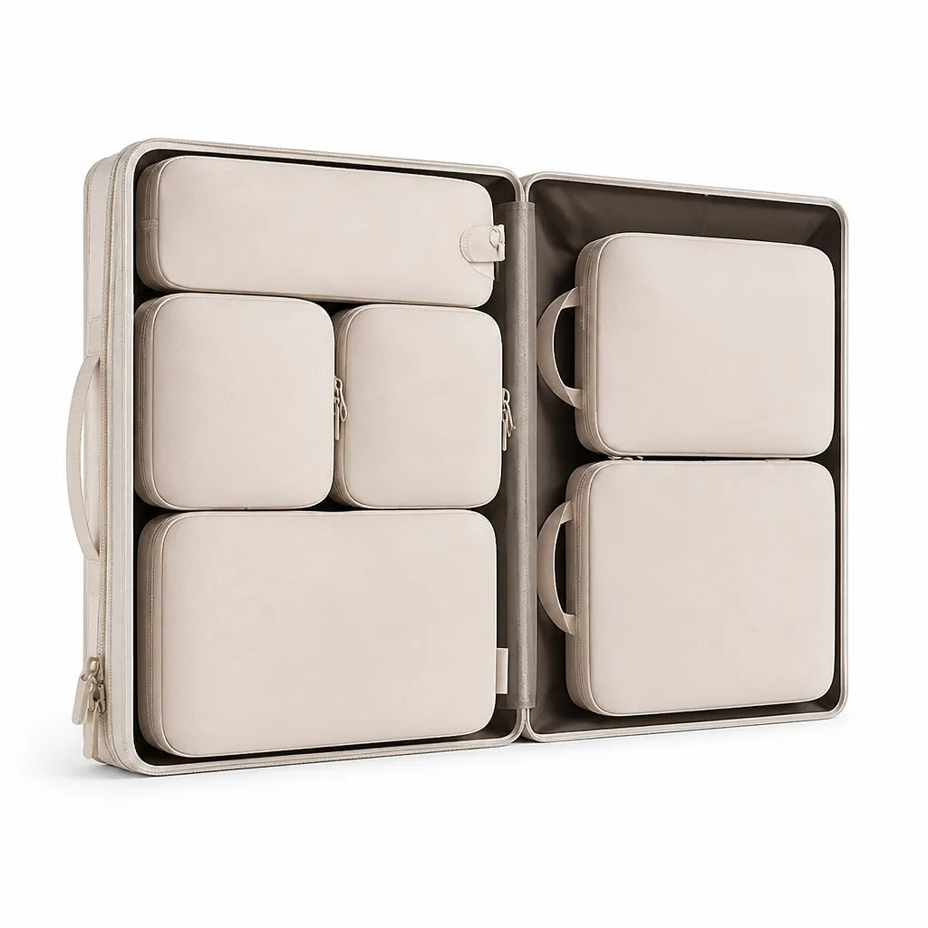 Polyester Travel Organizer Compression Packing Bags (6-Piece Set)