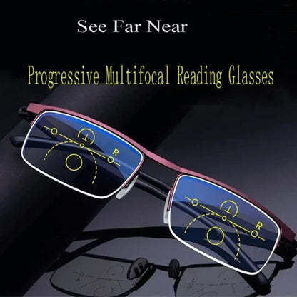 Progressive Glasses Photochromic Blue Light Filter & Anti-Glare