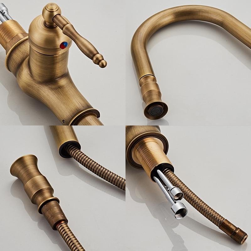 Pull-Down Kitchen Faucet 360 Degree Swivel & Stream-to-Spray