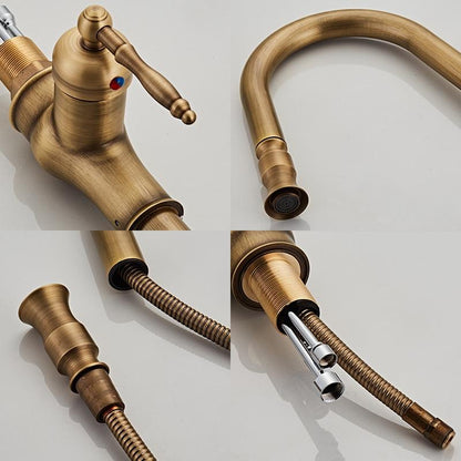 Pull-Down Kitchen Faucet 360 Degree Swivel & Stream-to-Spray