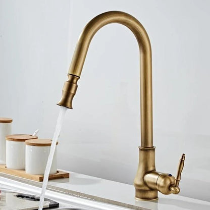 Pull-Down Kitchen Faucet 360 Degree Swivel & Stream-to-Spray