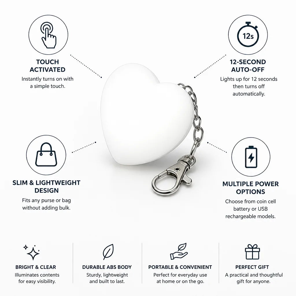 Purse Light Touch-Activated Slim 12-Second Auto-Off
