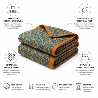 Quilt Six-Layer 100% Cotton Breathable & Eco-Friendly