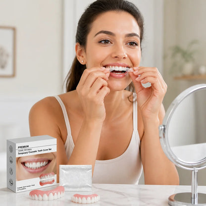 Removable Dental Veneer Set Natural Look Upper & Lower