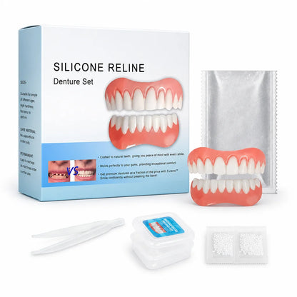 Removable Dentures Moldable Boil-and-Bite Natural Tooth Shade
