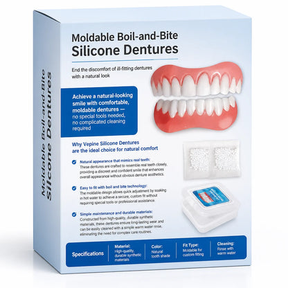 Removable Dentures Moldable Boil-and-Bite Natural Tooth Shade