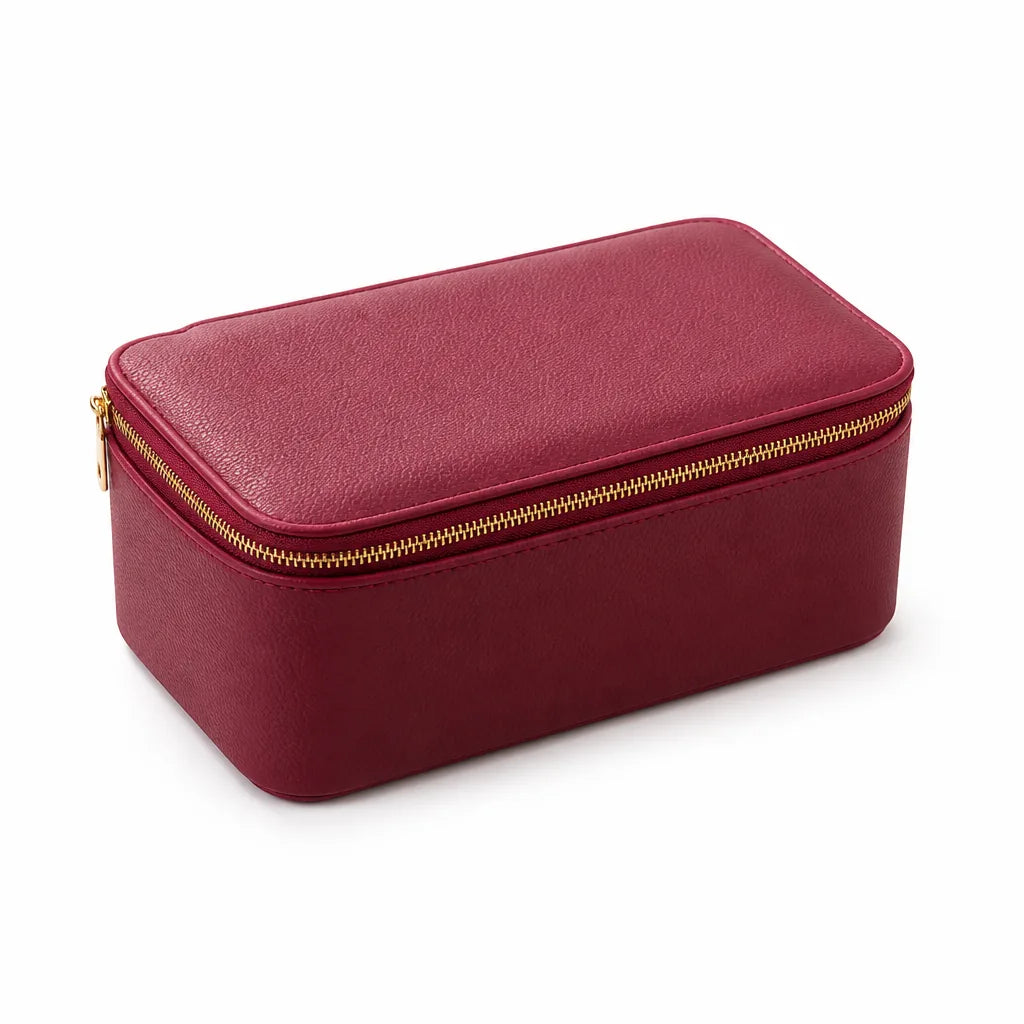 Removable Velvet Pouches With Window Soft-Lined Jewelry Travel Case
