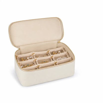 Removable Velvet Pouches With Window Soft-Lined Jewelry Travel Case