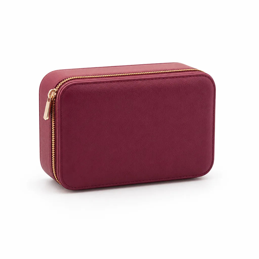 Removable Velvet Pouches With Window Soft-Lined Jewelry Travel Case