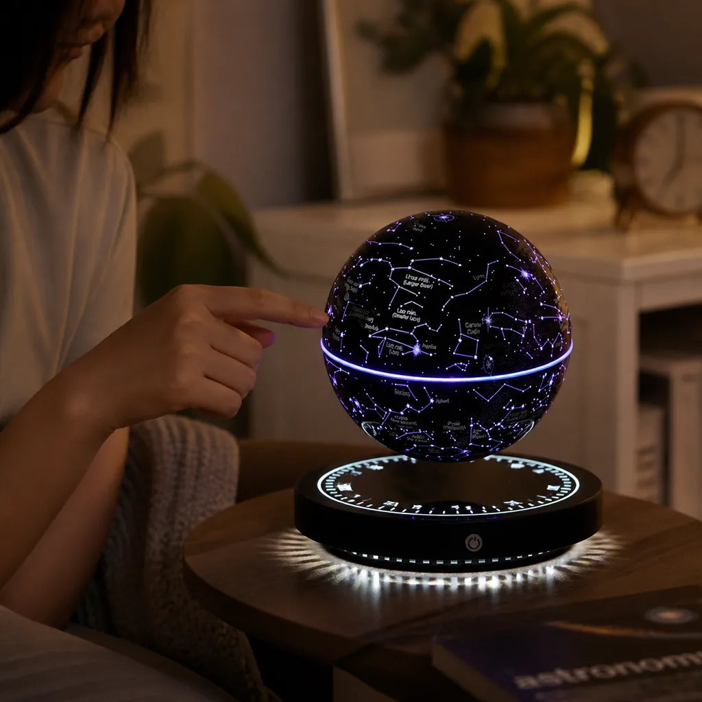 Rotating Magnetic Levitation Star Map Table Lamp