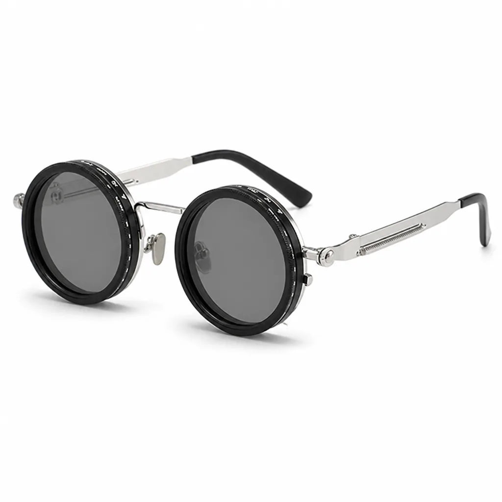 Round Sunglasses 9-Level Adjustable Tint UV400