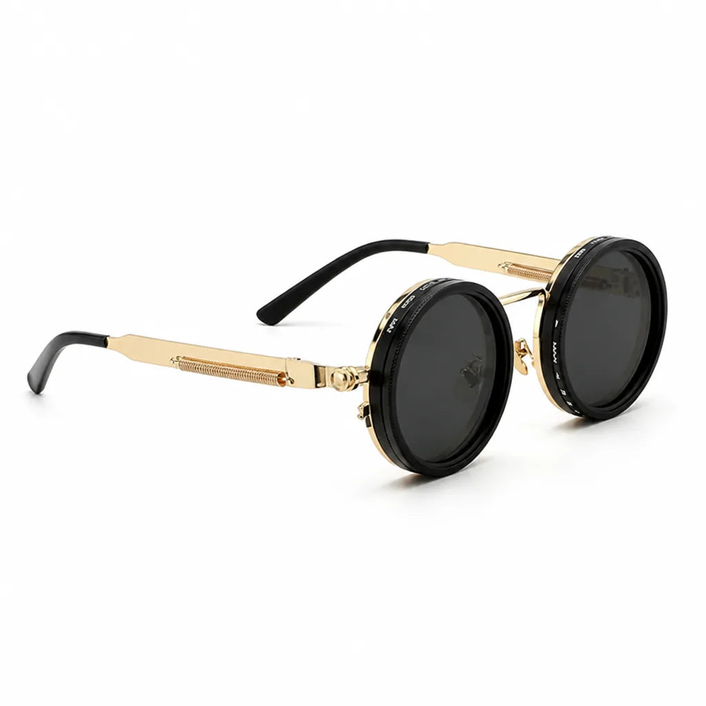 Round Sunglasses 9-Level Adjustable Tint UV400