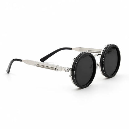 Round Sunglasses 9-Level Adjustable Tint UV400
