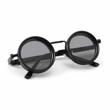 Round Sunglasses 9-Level Adjustable Tint UV400
