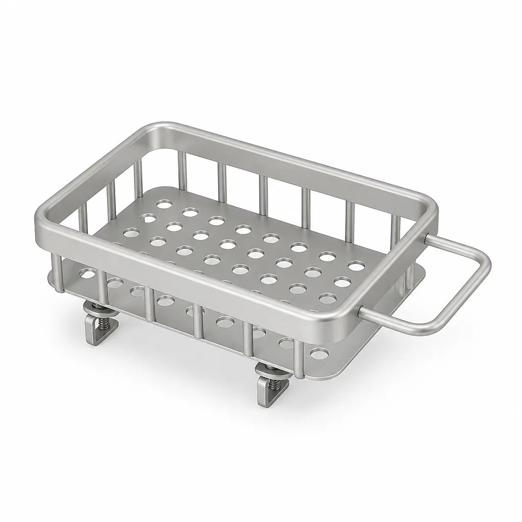 Rust-Free Aluminum Over-Sink Drain Shelf with Quick-Drying Holes