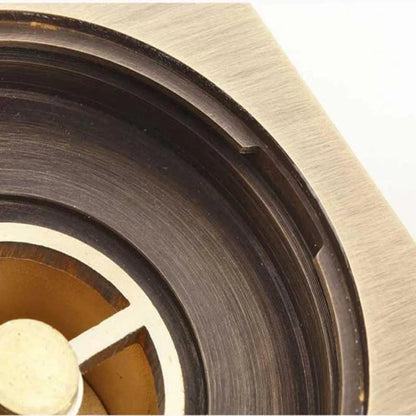 Shower Drain Cover Decorative Brass 4 x 4 Inch