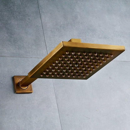 Shower Head Rainfall Pressure-Stable Handheld 59-In Hose Antique Brass