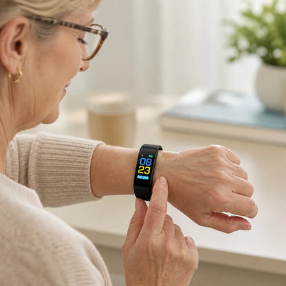 Smart Watch Heart Rate & Blood Pressure LED Screen