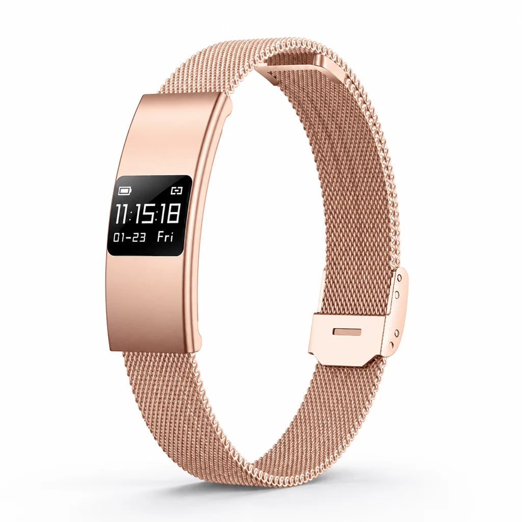 Smart Watch Ultra-Thin IPX8 Waterproof Step & Sleep Tracker
