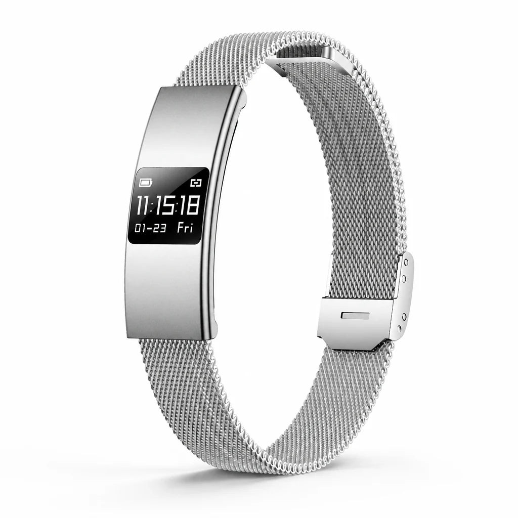 Smart Watch Ultra-Thin IPX8 Waterproof Step & Sleep Tracker