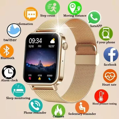 Smartwatch Water-Resistant Heart Rate & Sleep Tracking