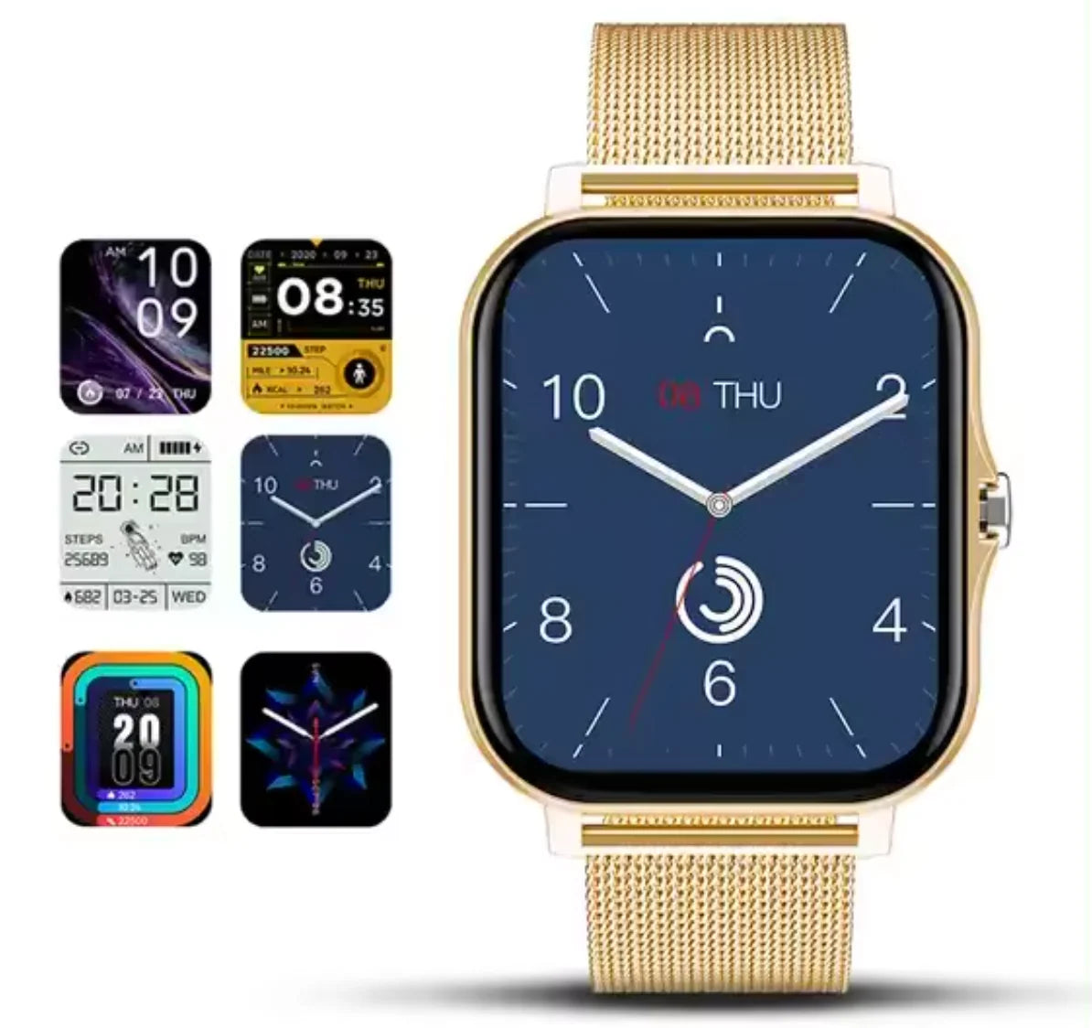 Smartwatch Water-Resistant Heart Rate & Sleep Tracking