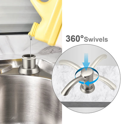 Soap Dispenser Built-In 360° Swivel Spout 12 Oz Bottle