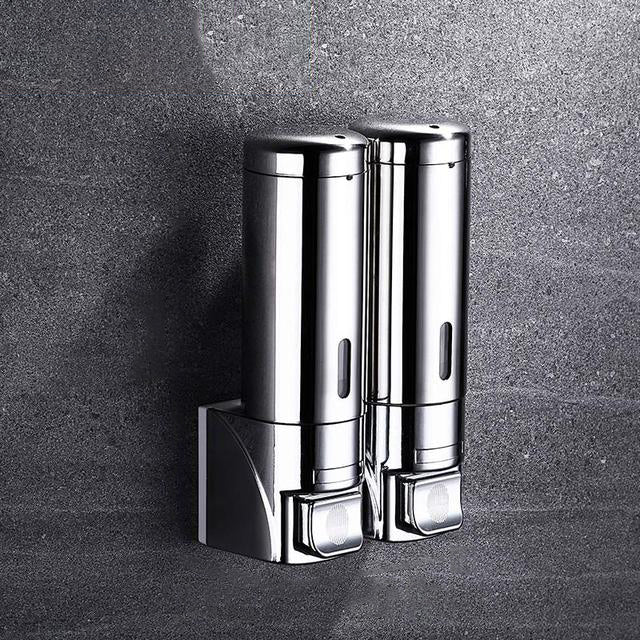 Soap Dispenser Wall-Mounted Push-Button Stainless Steel 300 mL