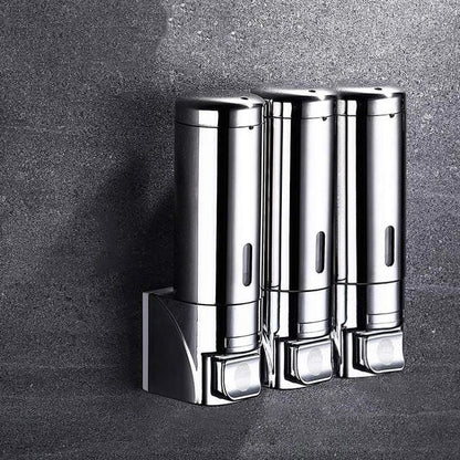 Soap Dispenser Wall-Mounted Push-Button Stainless Steel 300 mL