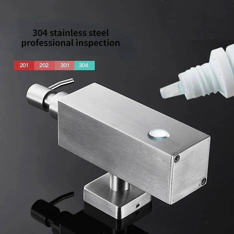 Soap Dispenser Wall-Mounted Stainless Steel Space-Saving