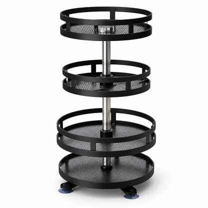Spice Rack Organizer 360 Degree Rotating Height-Adjustable Shelves