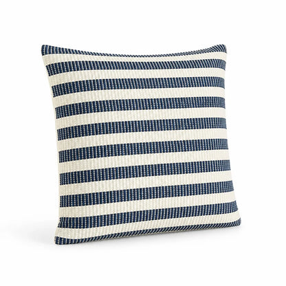 Square Pillow Cover Ribbed Cotton Blend Two-Tone Stripe 18x18