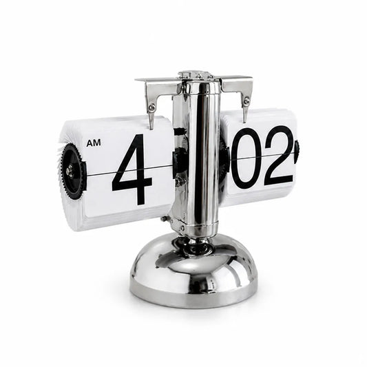 Stainless Steel Flip Clock with Large Clear Numbers