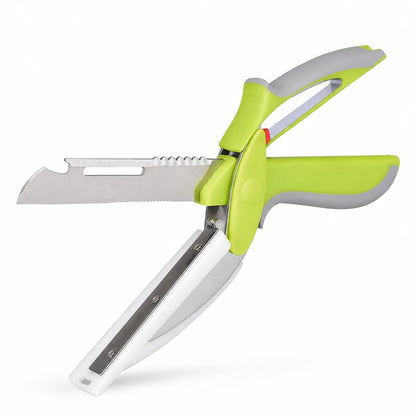 Stainless Steel Kitchen Scissors with Silicone Handle (Integrated Safety Lock)