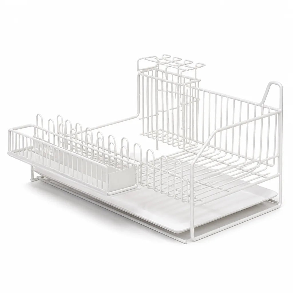 Stainless Steel Multi-Level Countertop Dish Rack with Drip Tray