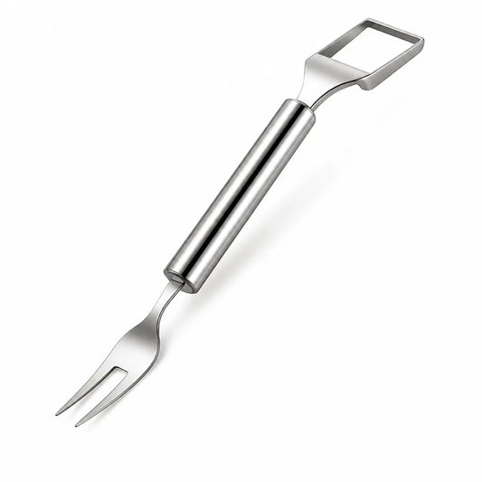 Stainless Steel Watermelon Cutter Fork (2-In-1 Cutting & Skewering)