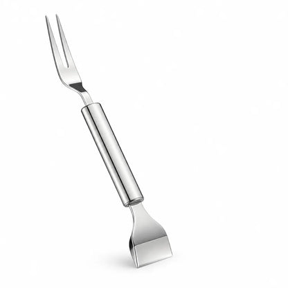 Stainless Steel Watermelon Cutter Fork (2-In-1 Cutting & Skewering)