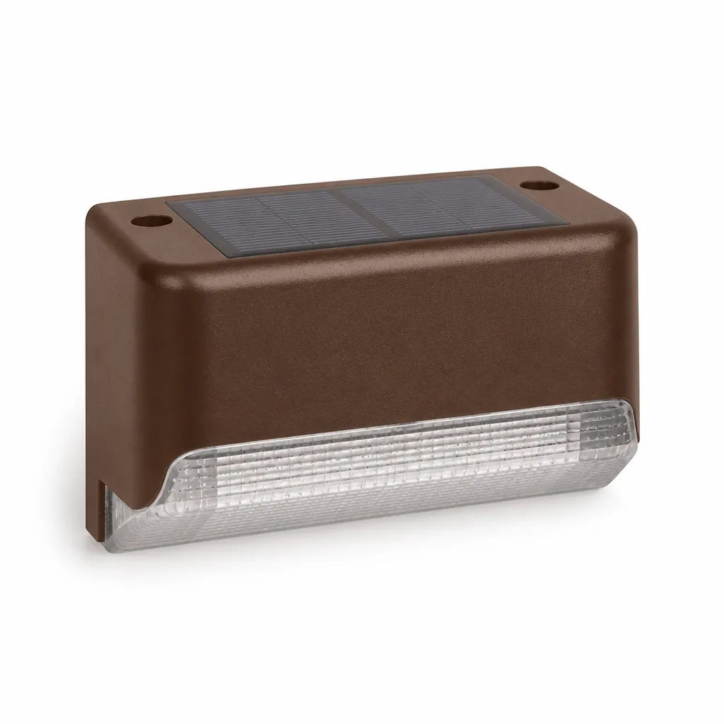Step Lights Solar Powered Dusk-To-Dawn LED Weather-Resistant