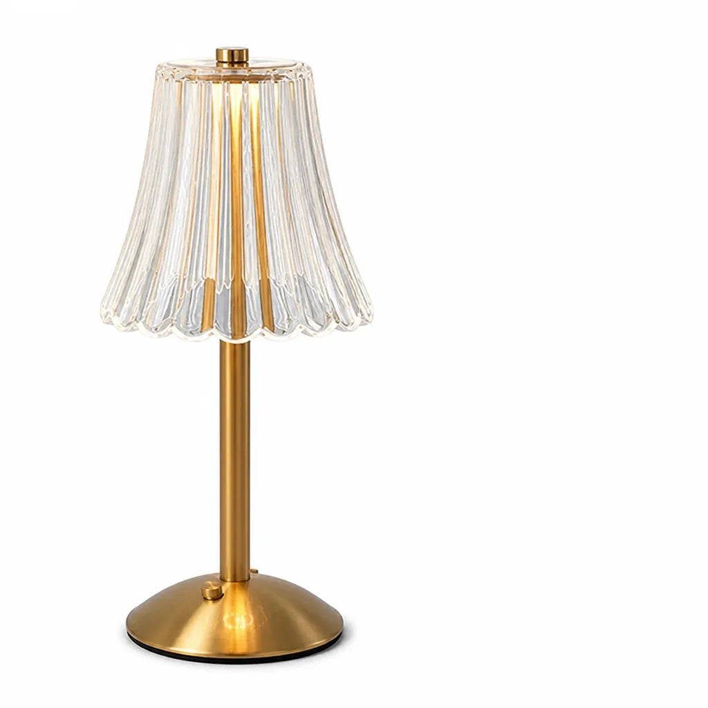 Table Lamp Cordless Rechargeable Touch Dimmable Crystal Shade