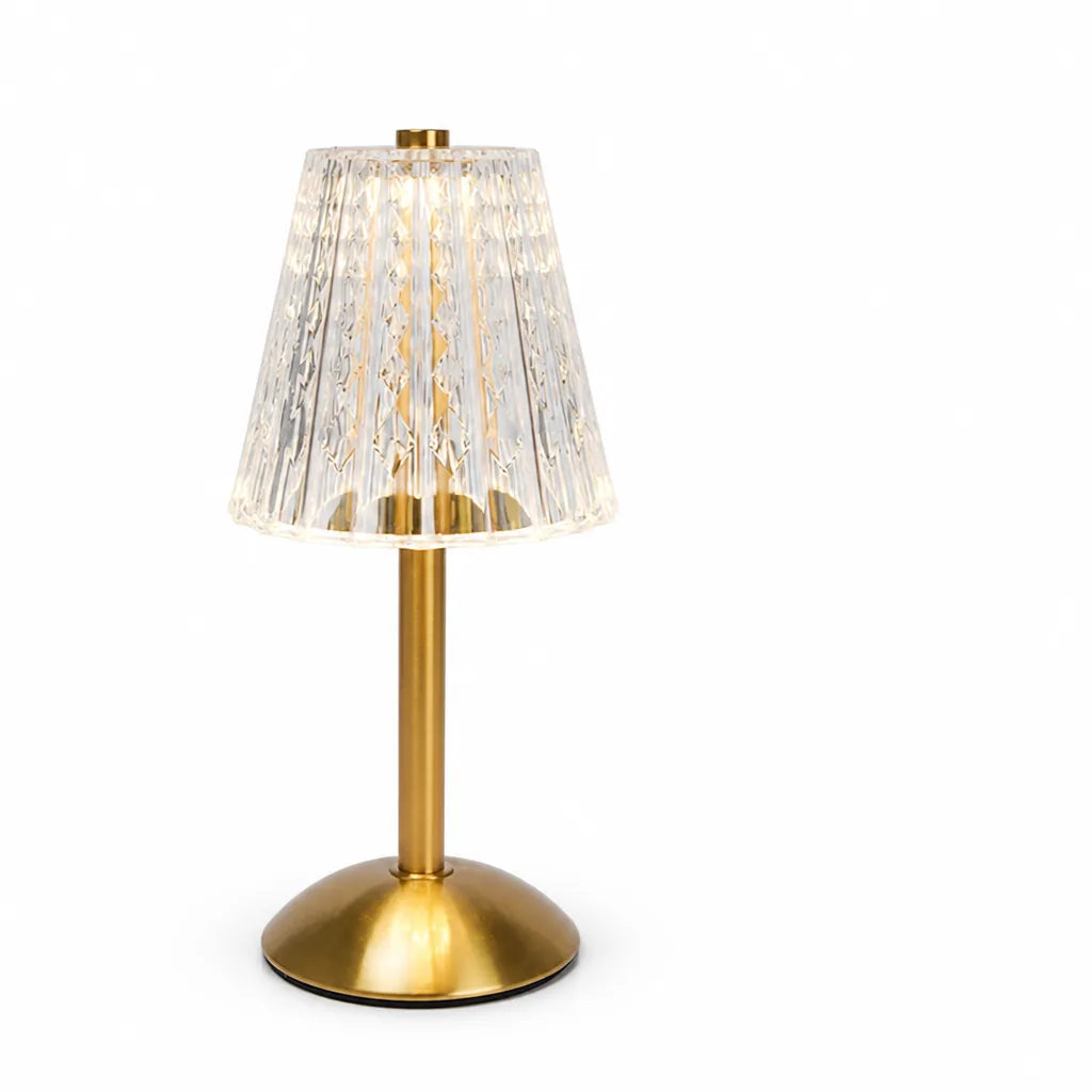 Table Lamp Cordless Rechargeable Touch Dimmable Crystal Shade